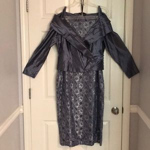 Two Piece Blazer & Lace Skirt Gown (Bonus Incl)